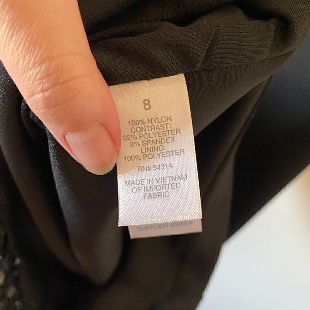 Bisou Bisou Black Sequin Sheath Dress NWT Cocktail Party Size 8 - Picture 8 of 9